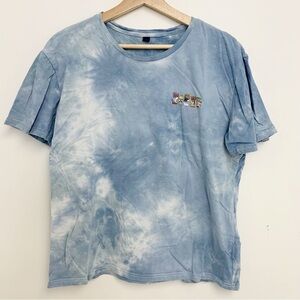 Shein Playing Card Kings  Pattern Short Sleeves 100% cotton tie dye T-shirt Sz L